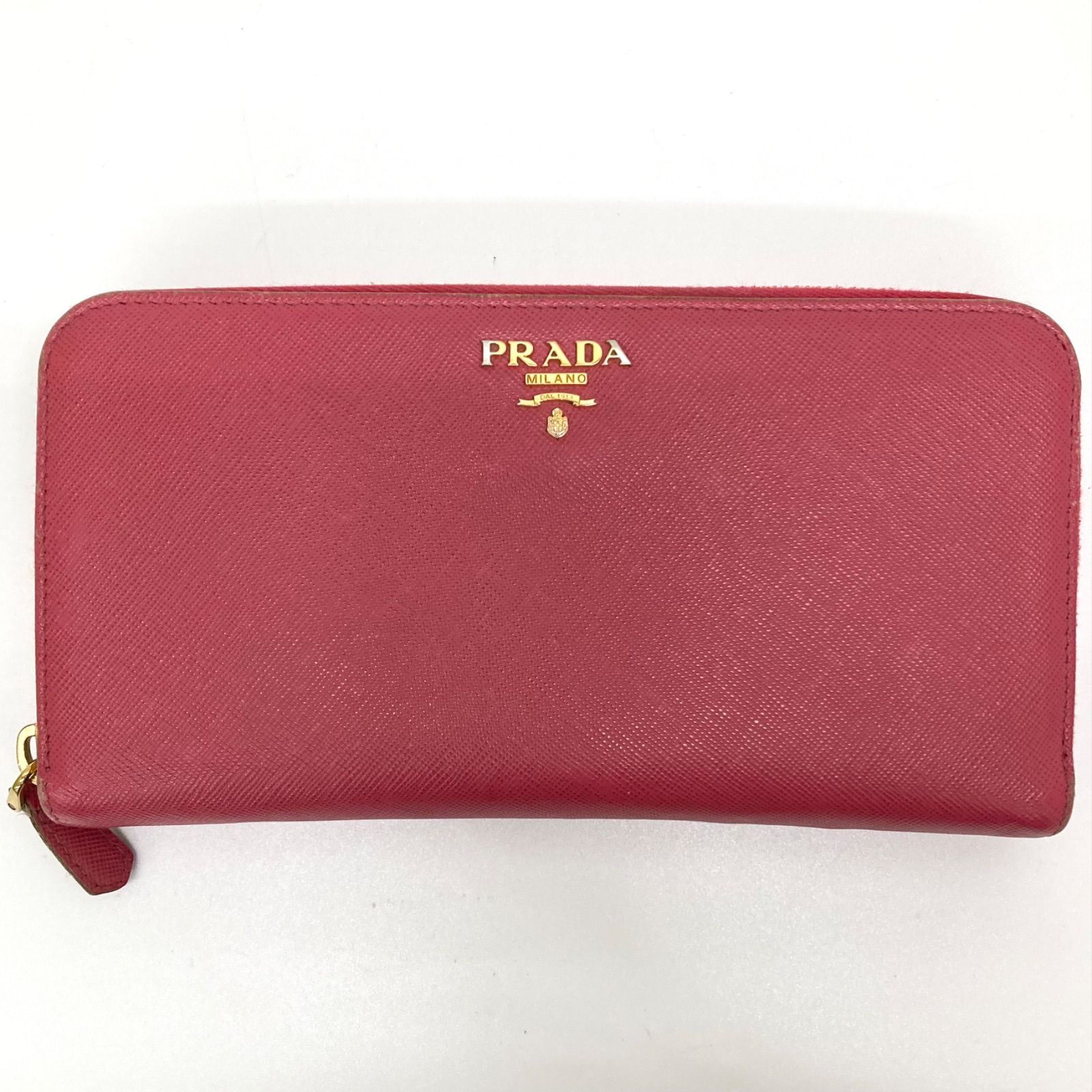 ◇PRADA◇プラダ 長財布 ピンク ラウンドジップ - メルカリ