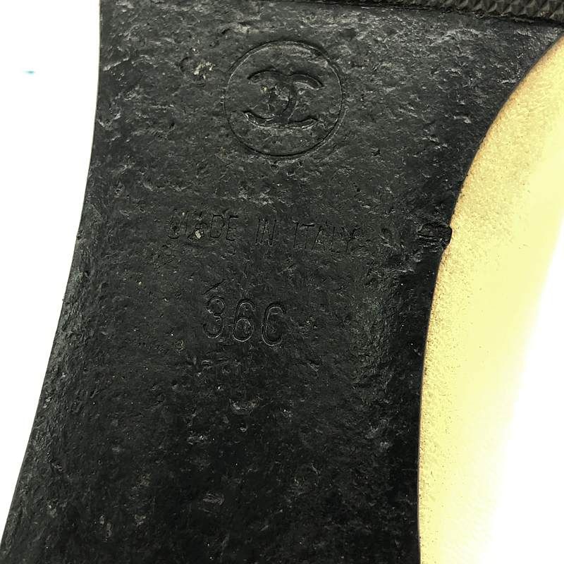 CHANEL / シャネル | レザー バイカラー ココマーク メリージェーン  