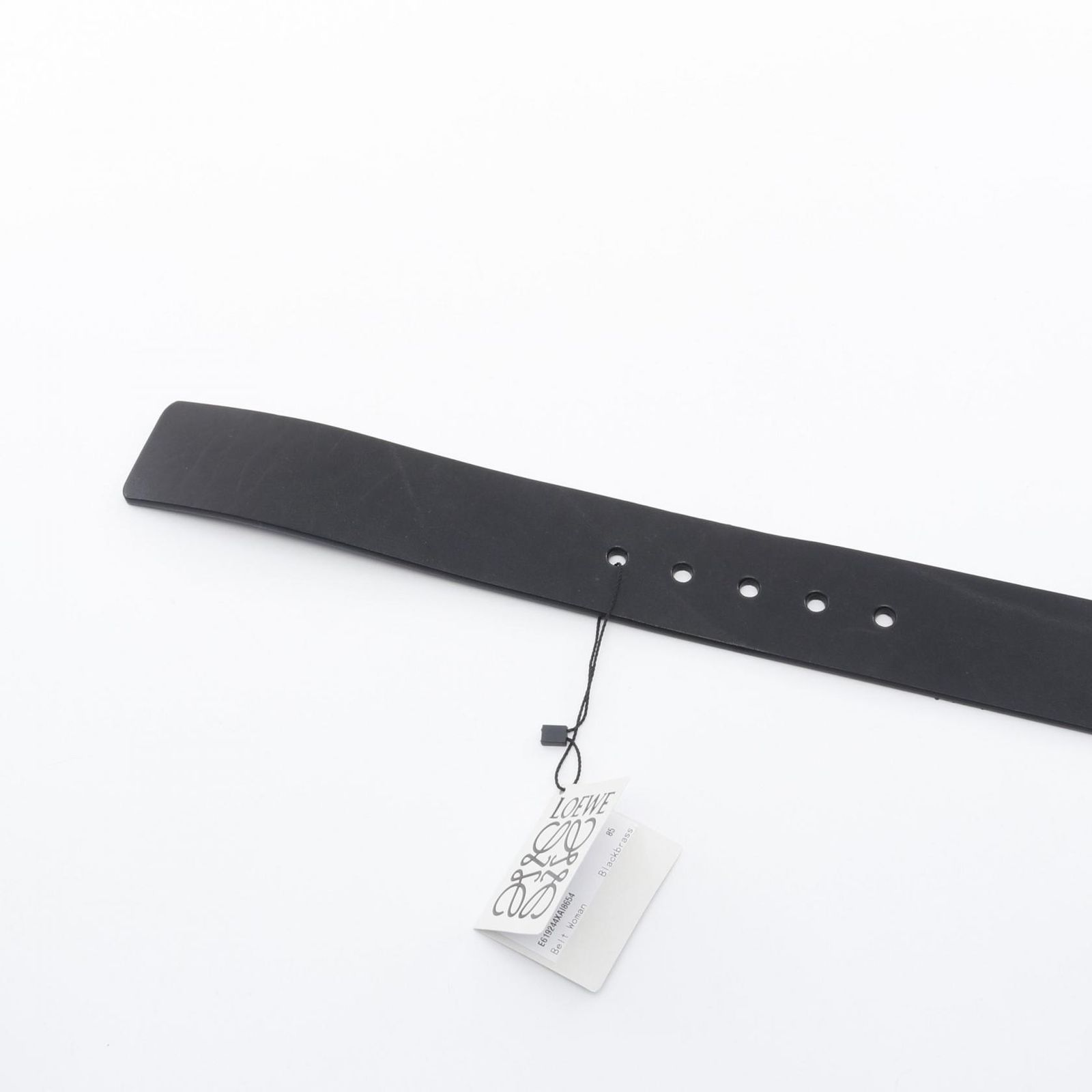 LOEWE ブラックレザーベルト LOEWE ロエベ ベルト ブラック アナグラム レザー vintage