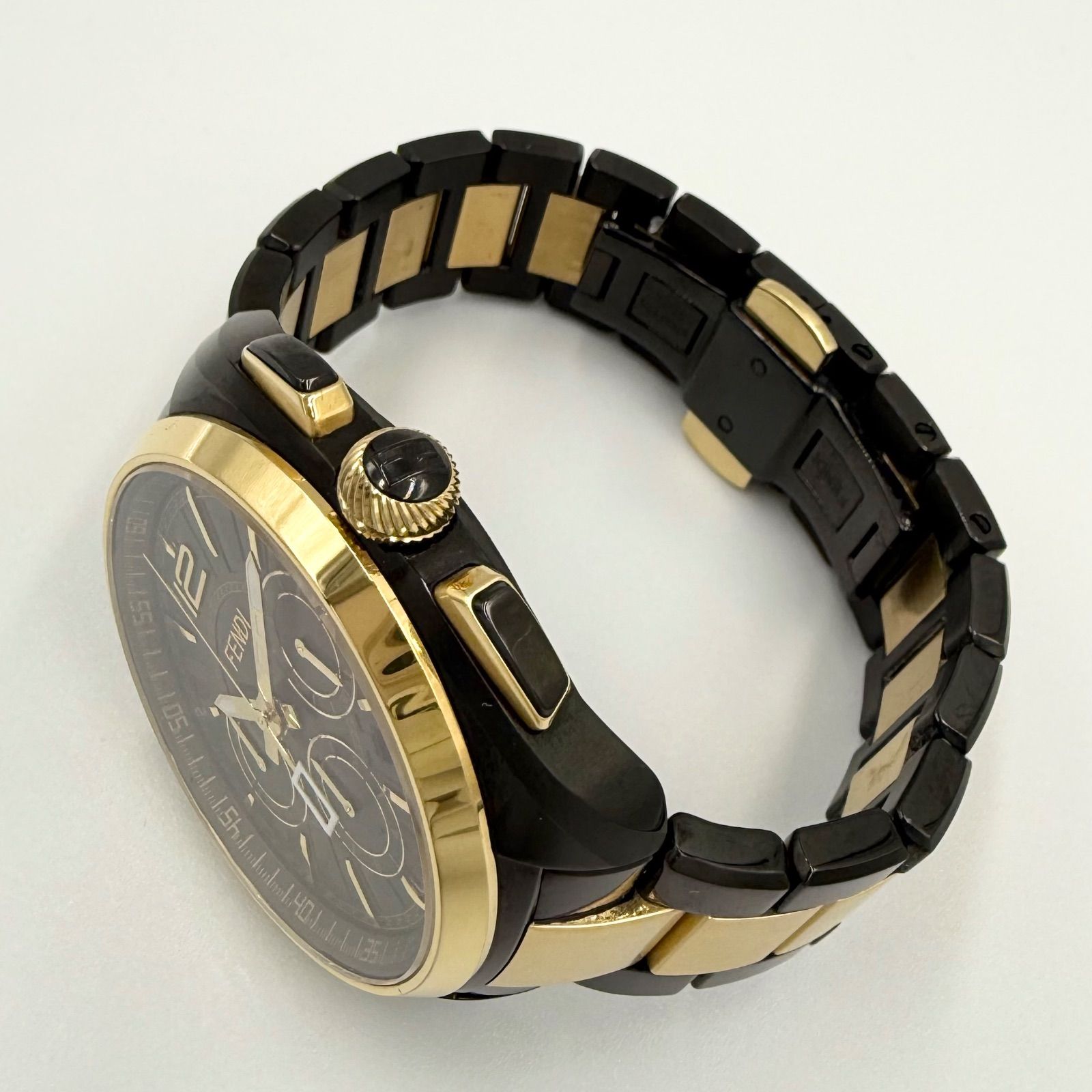 フェンディ モメント クロノグラフ 23000L SS クォーツ メンズ 時計