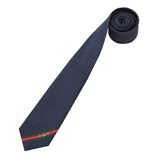新品 グッチ GUCCI ネクタイ ダブルG ＆ホースビット ミッドナイト