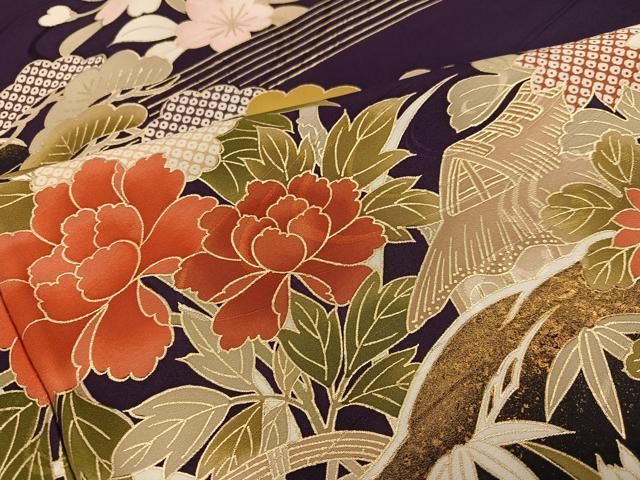 平和屋着物○豪華振袖 松竹梅風景草花文 金彩 正絹 逸品 AABB4362ph 平和屋