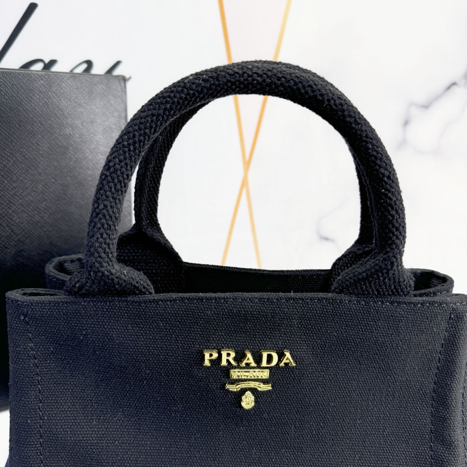 美品 値下げ】プラダ PRADA カナパ ミニ 2WAYバッグ ハンドバッグ ショルダーバッグ キャンバス ブラック 箱付き 即日発送 - メルカリ