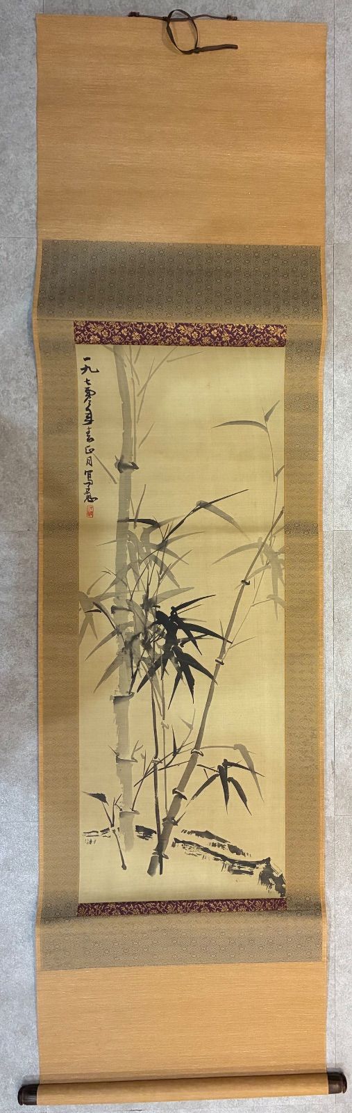 渡瀬凌雲 作 那智瀑布図 日本画 水墨画 渡瀬凌雲作 那智滝と瀞