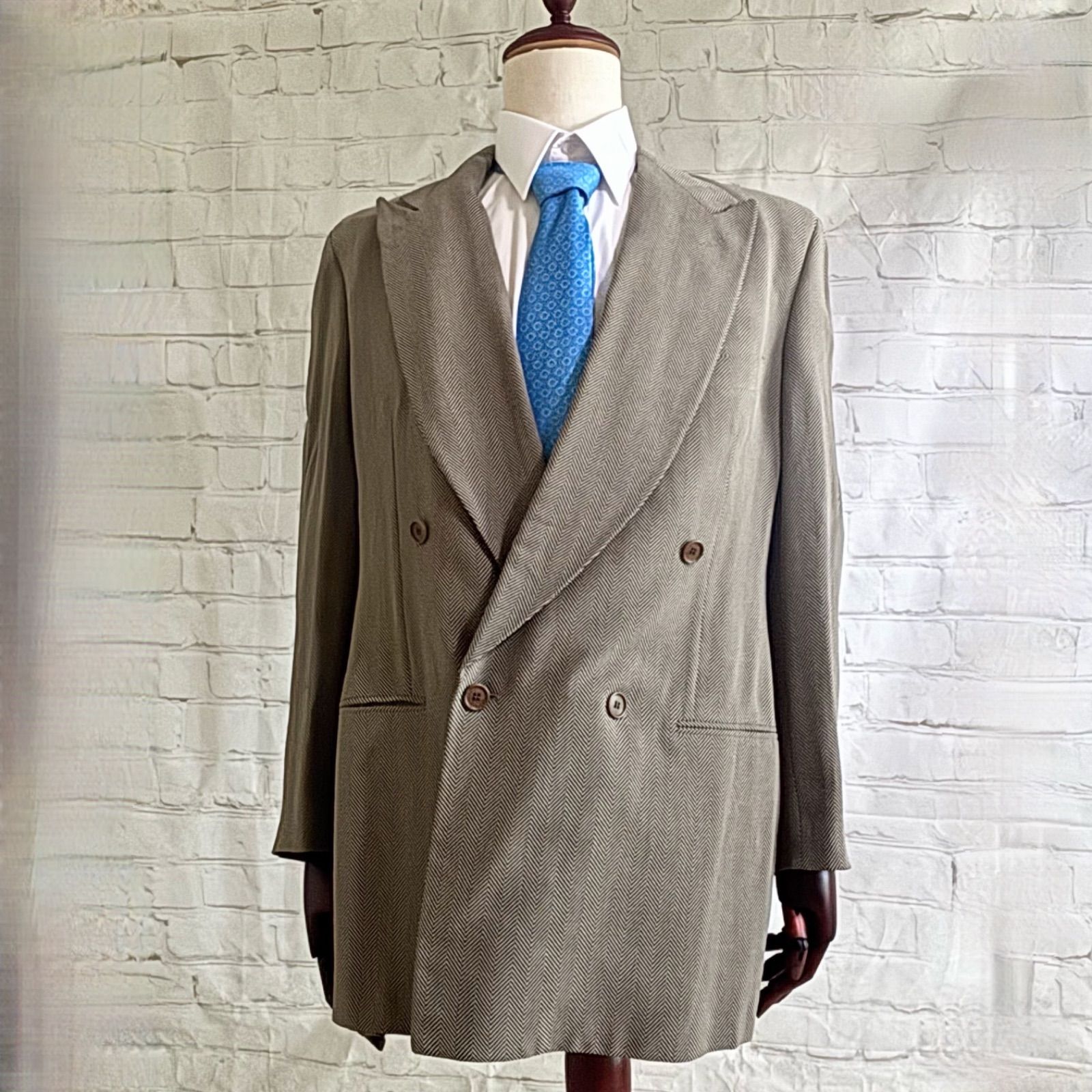 最高級カシミヤ100%✨ジョルジオアルマーニ スーツ ストライプ BORGO21