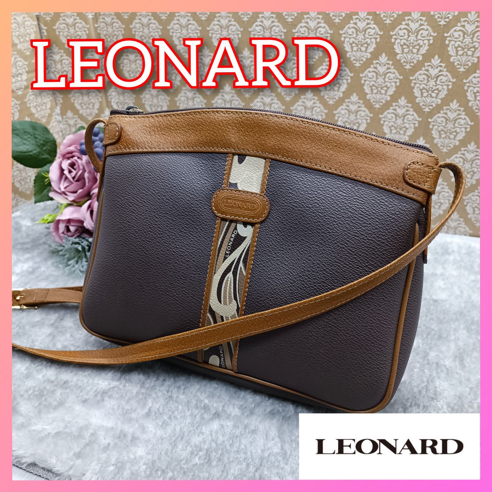 LEONARD 】 レオナール ポシェット ショルダーバッグ ミニバッグ 軽量