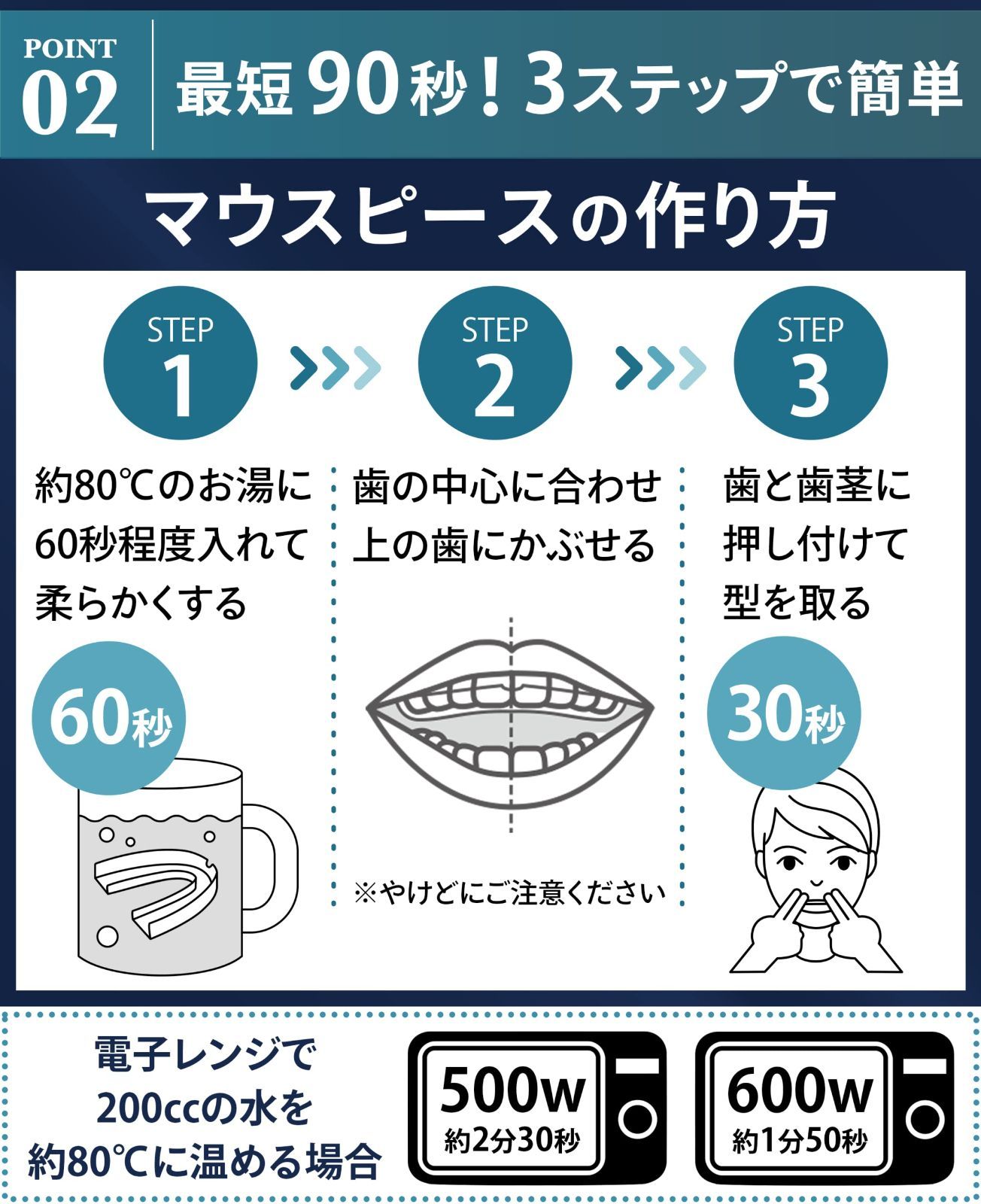 即出荷 歯科医師監修 マウスピース 型取りタイプ 2個入りセット 専用