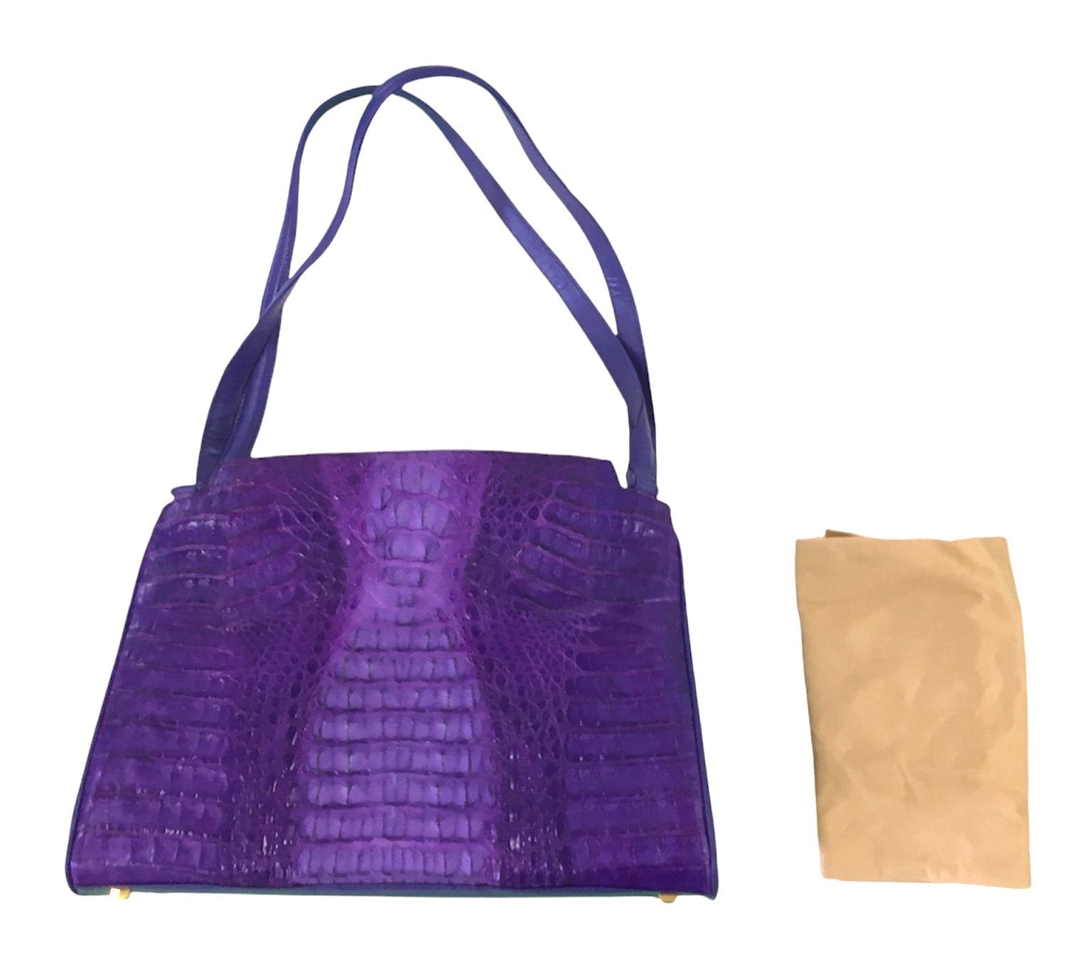 braccialini クロコダイル ハンドバッグ パープル 【公式通販】