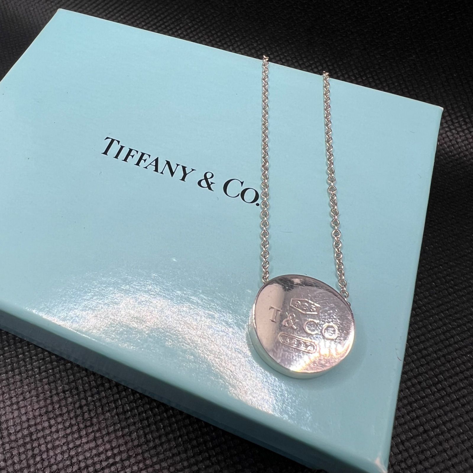 【美品】 TIFFANY1837コンケーブサークルネックレス　925 付属品 ティファニー TIFFANY & Co ネックレス ロゴ 1837 コンケーブ サークル