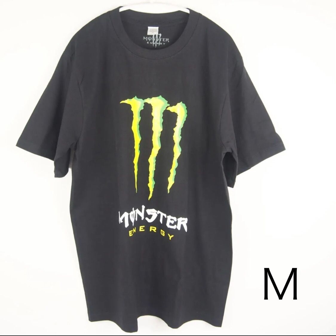 MONSTER プリント Tシャツ 黒 ブラック Mサイズ ロゴ モンスター 