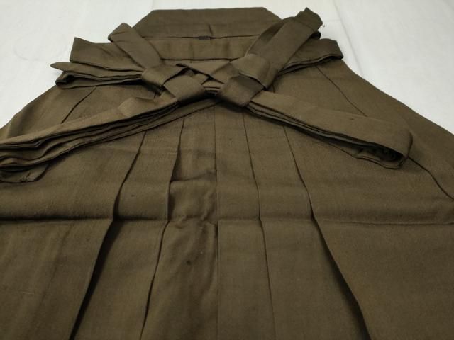 平和屋着物●男性 馬乗り袴 色無地 涅色 正絹 CAAW8116yc