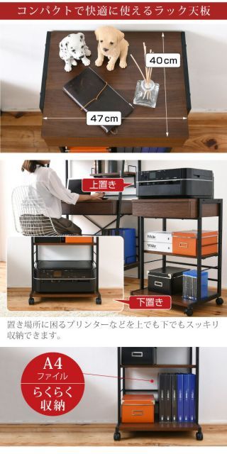 パソコンデスク 複合機ラック