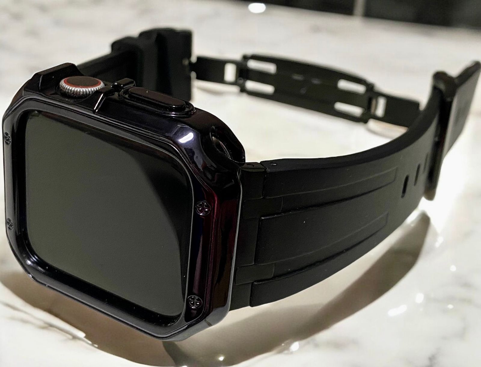アップルウォッチシームラバーバンドTPUカバーBケース38/40/41/42/44/45/46/49 Apple Watch ウルトラ　ultra ベルト