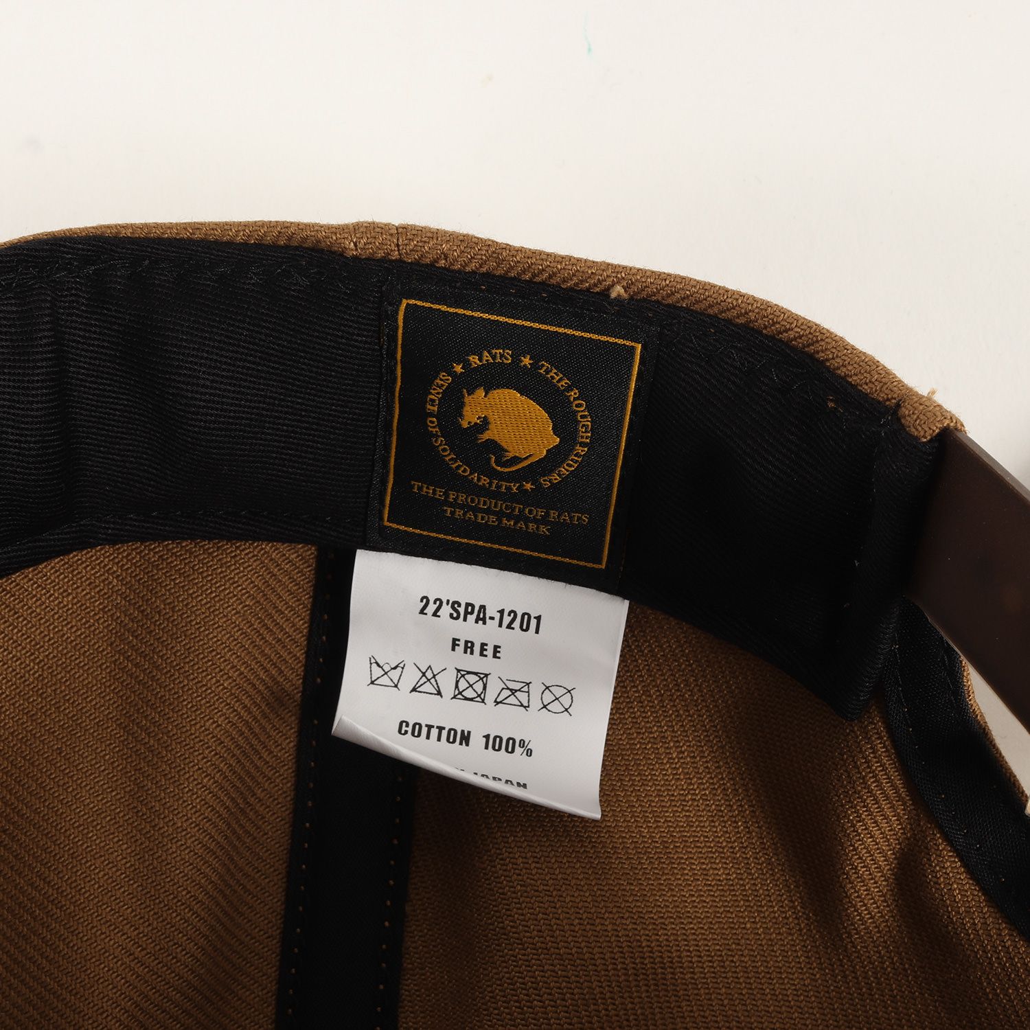 ラッツ RATS EMBROIDERY CAP (BROWN) キムタク RATS ラッツ EMBROIDERY CAP 木村拓哉 メンズ