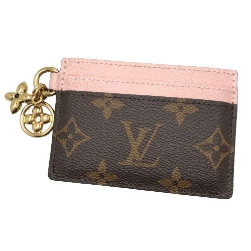 美品LOUIS VUITTON ルイヴィトンカードケースポルト カルト･LV チャームモノグラムM82739保存袋・箱付きC1