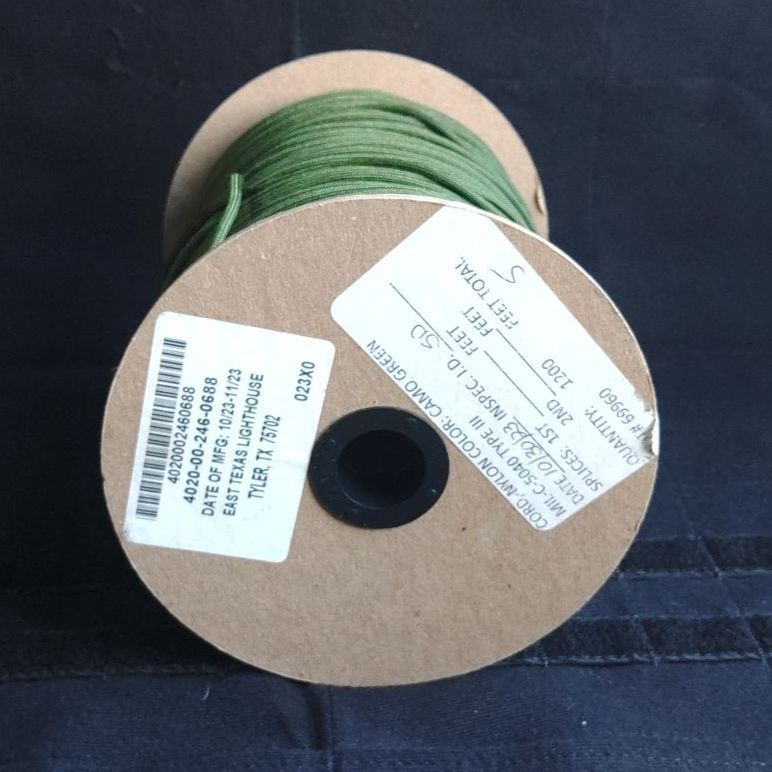 美品　米軍　実物 NYLON CORD TYPE III ナイロンパラコード　② 米軍実物】 パラコード 売れ筋 美品 米軍 実物 NYLON CORD TYPE III