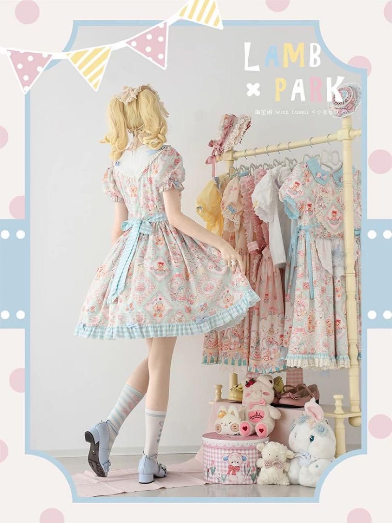 ロリータジャンパースカート❤️お出かけ、普段着にオススメ！飾りは取り外し可能 ロリータジャンパースカート??お出かけ、普段着にオススメ！飾り