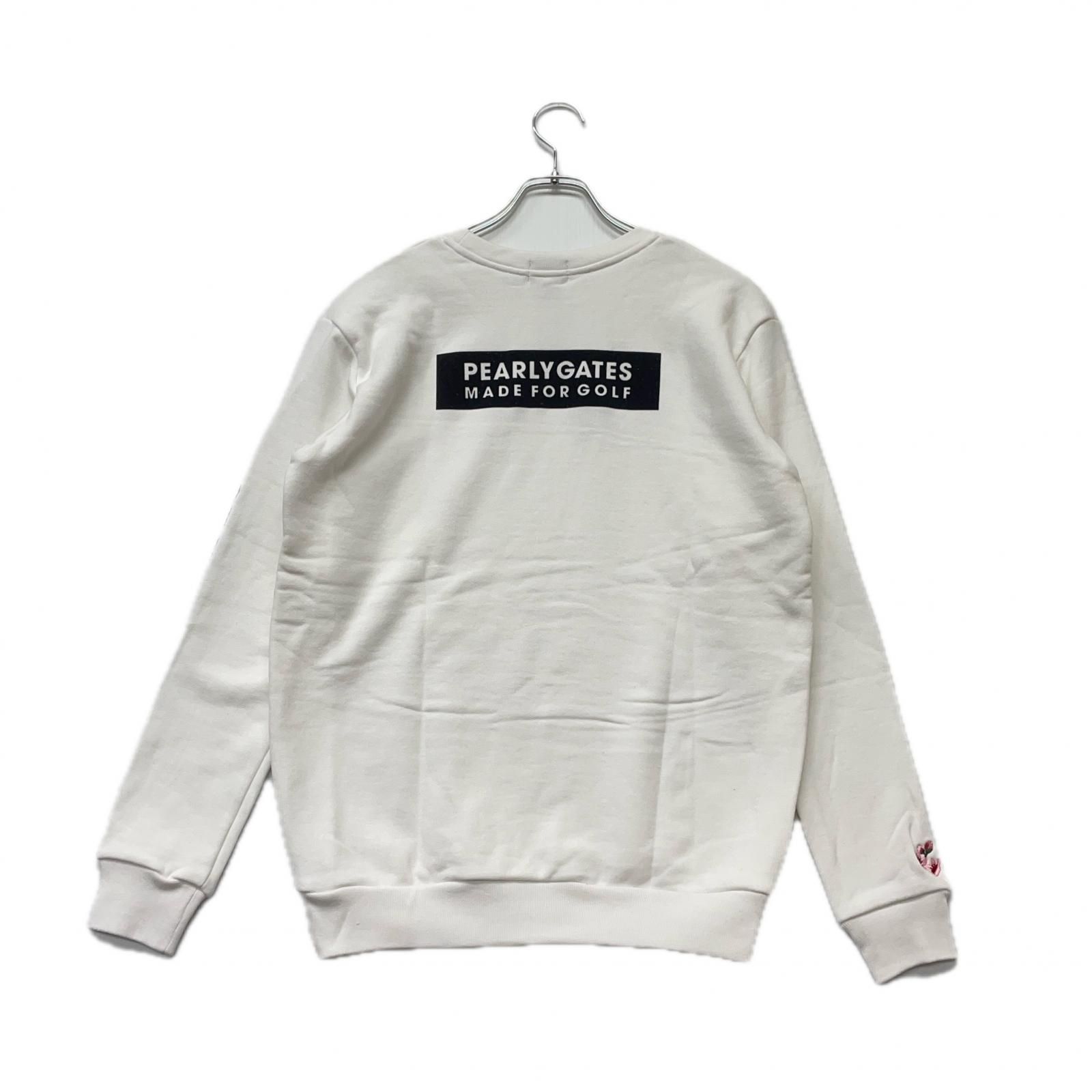 ♥品 レディース パーリーゲイツ PEARLY GATES スウェット 2 L ホワイト クルーネック フエルトロゴ