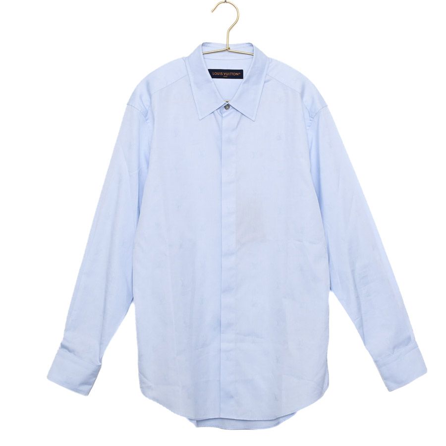LOUIS VUITTON ルイヴィトン シャツ プリントコットンロングスリーブオックスフォードシャツ HSS32W
