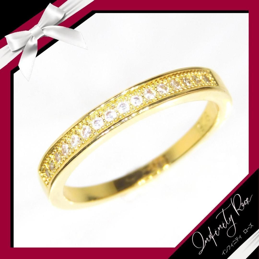 1060）12号 ゴールド高価シンプル小粒スワロエンゲージリング 指輪 - メルカリ