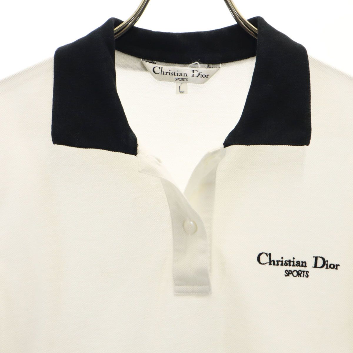 6732⑦【クリスチャンディオール スポーツ 花柄 ポロシャツ 半袖】 Christian Dior SPORTS クリスチャンディオールスポーツ 90s