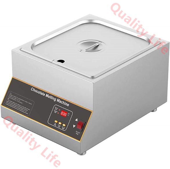チョコレートテンパリングマシン 商用電気溶融ステンレススチールフードウォーマー ケータリングレストラン食堂ホームパーティー用の蓋付きプロフェッショナル加熱チョコレートメルター 1grid PSE認証