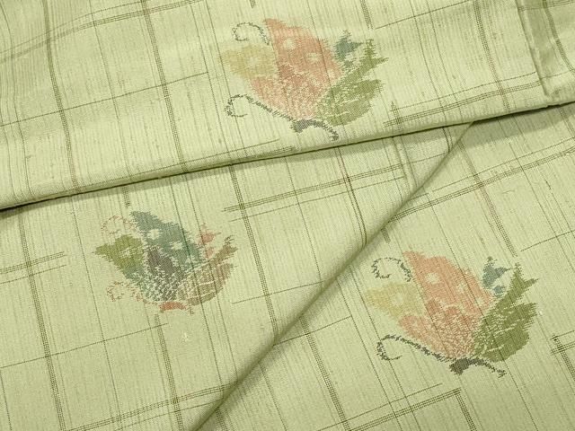 平和屋着物●上質な紬 舞蝶文 正絹 ♥ CAAZ0936vf