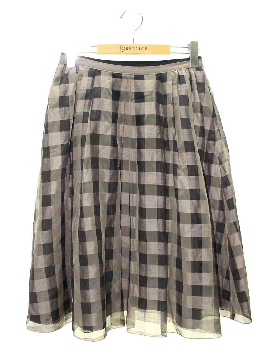 フォクシーブティック Skirt 39706 スカート 38 ベージュ ブロックチェック ITZEFYV9RACO
