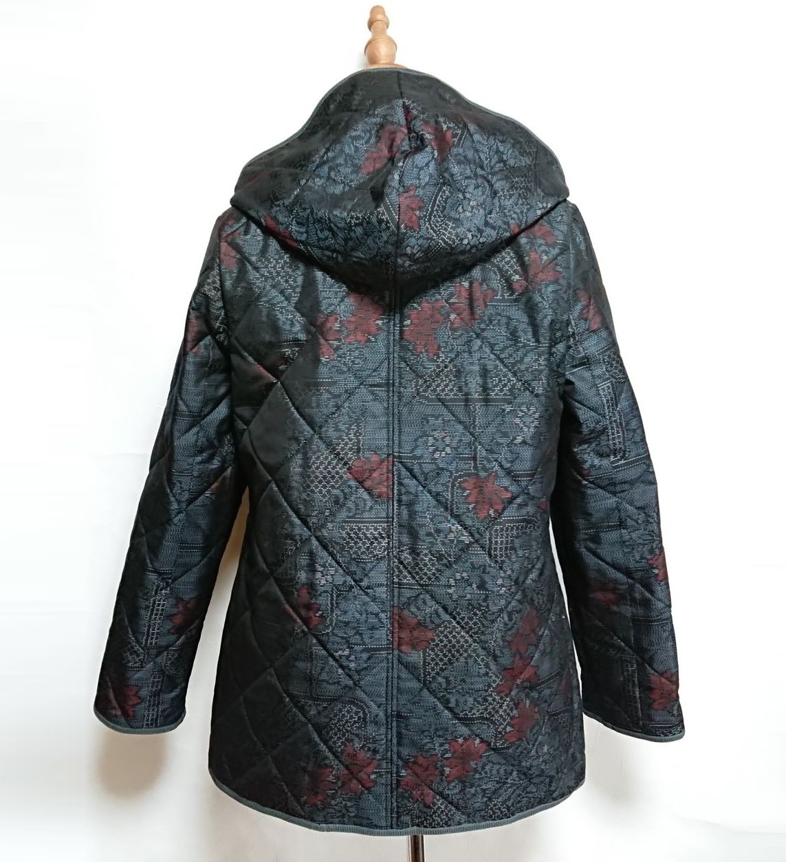 着物リメイク キルティングフードコート【521】 - メルカリ