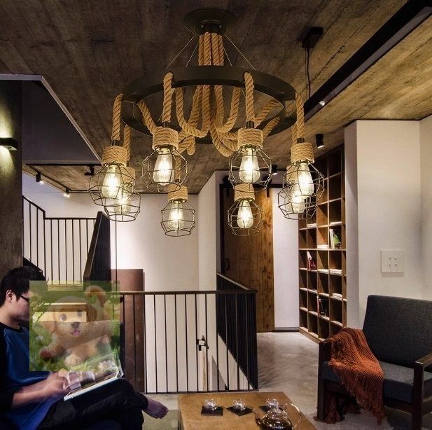 天井照明 スタイル ペンダントライト 6灯 サスペンションライト インダストリアル室内照明 玄関照明