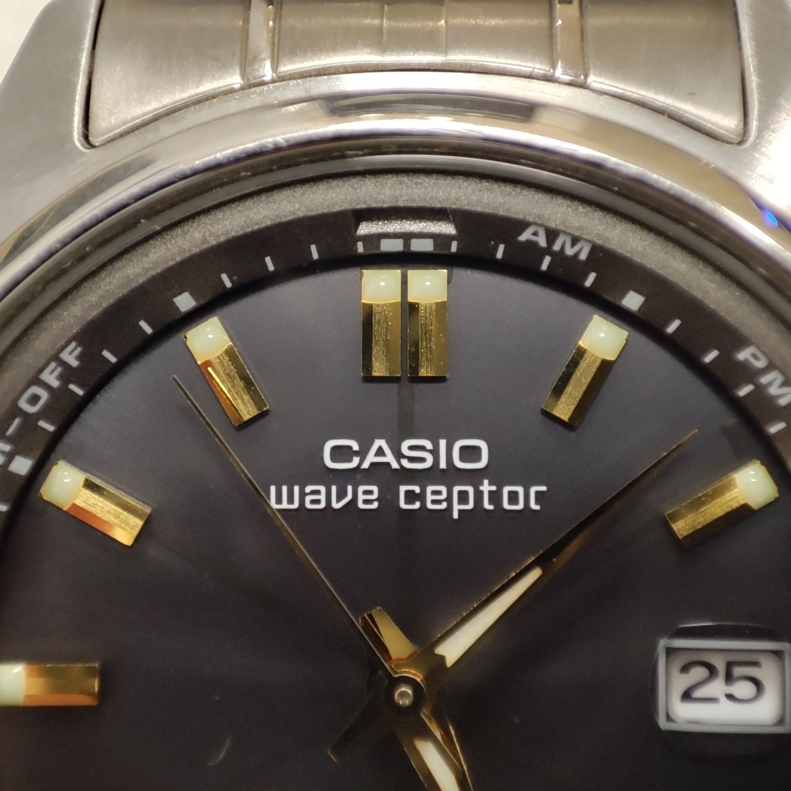 CASIO WAVE CEPTOR ソーラー電波時計 WVQ-110DJ チタンベルト カシオ