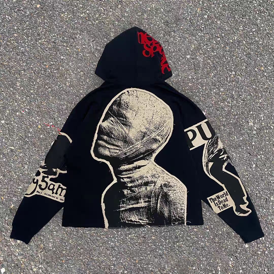 新品 Relaxed cartoon Stitch hoodie bless u antimid ideaswam 