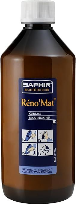 500ml : 大容量 クリーナー 強力 革用 [サフィール] レノマット レザークリーナー リムーバー 汚れ落とし 靴 革製品 手入れ ファッション Store