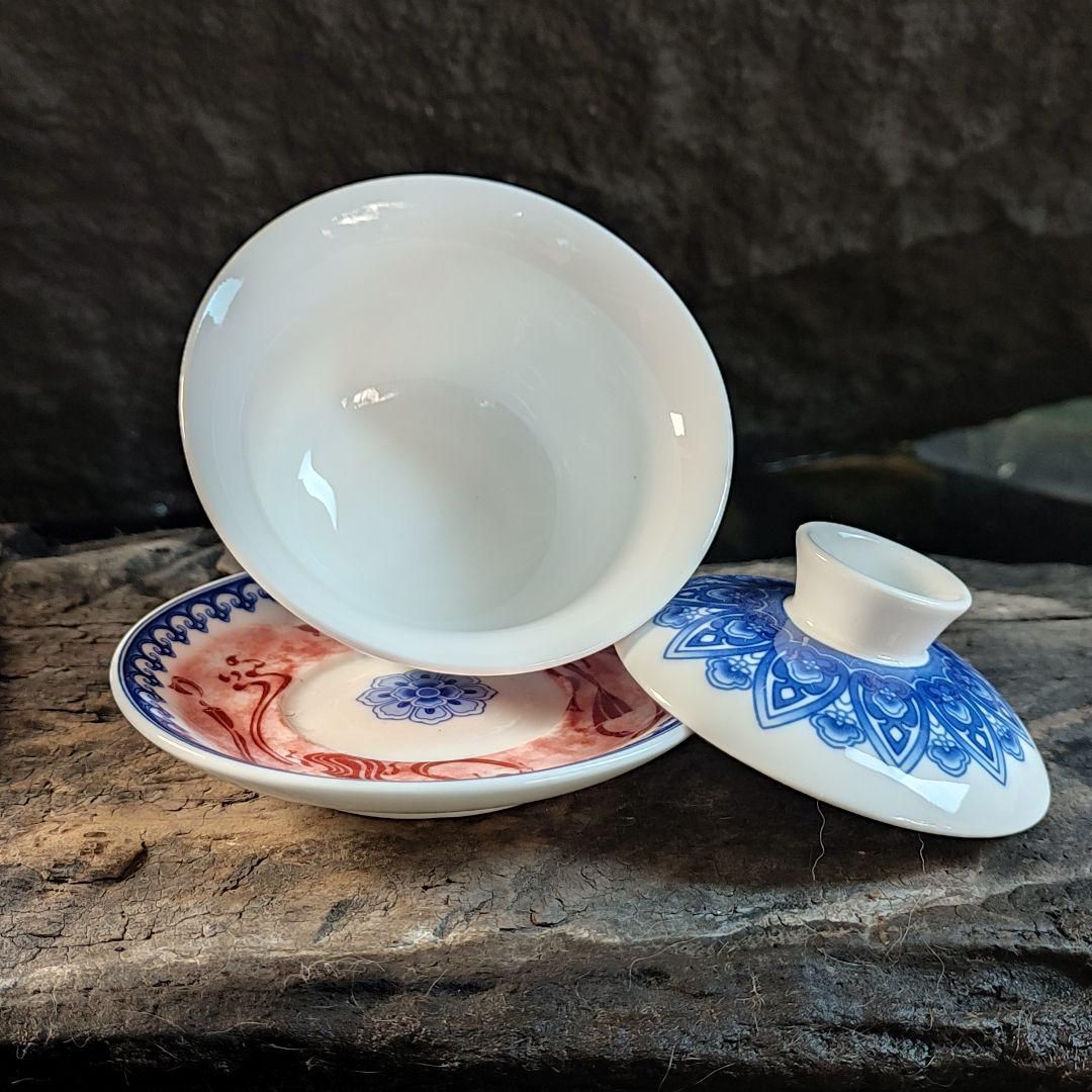 中国茶器 闘彩獅子三才蓋碗 茶器 茶道具 煎茶器 新品未使用 中国茶器 闘彩獅子三才蓋碗 茶器 茶道具 煎茶器 新品未使用