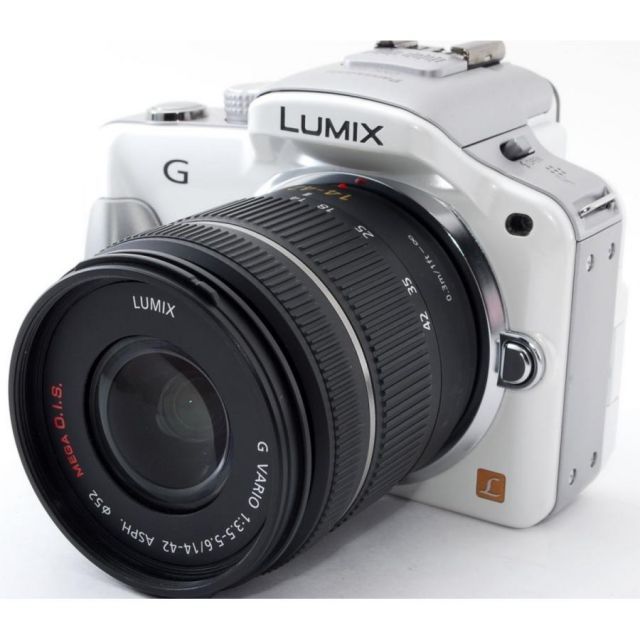 パナソニック ミラーレス Panasonic LUMIX DMC-G3 ホワイト レンズキット 中古 新品SDカード付き 届いてすぐに使える -  メルカリ