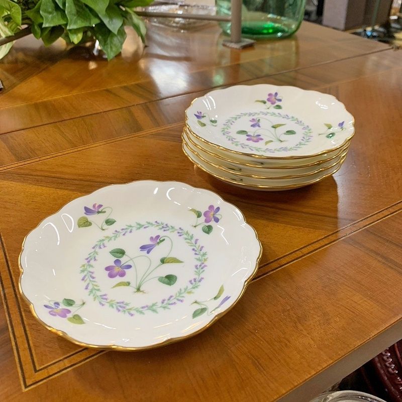 ノリタケ　バイオレットドリームティーセット　2セット(12点) Noritake ノリタケ バイオレットドリーム プレート 12cm 5枚セット