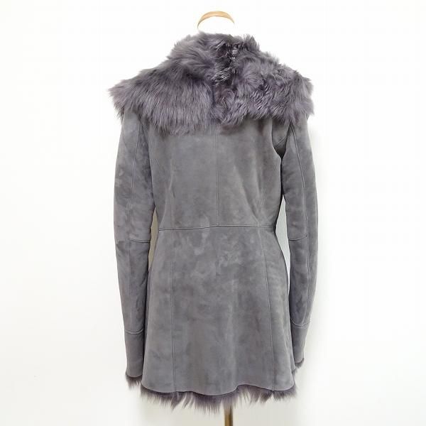 レディース #wnc マーニ MANI コート M グレー系 ラムレザー ムートン 