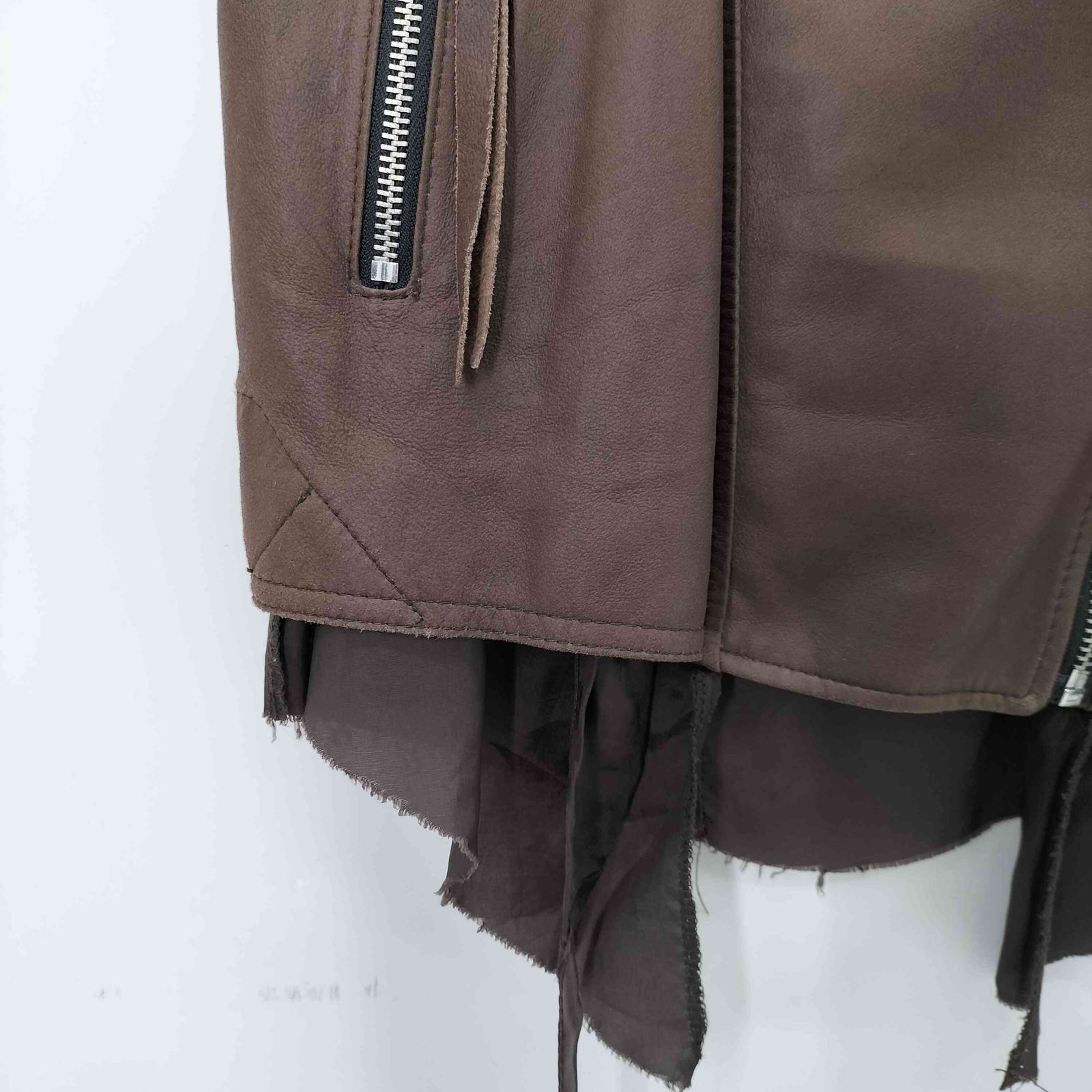 名作！OKIRAKU オキラク レイヤードレザーライダースジャケット WEB限定】シンセティックレザーシングルライダースジャケット