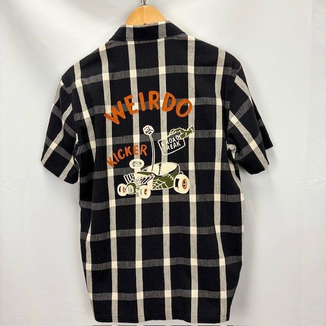 WEIRDO チェーンステッチ刺繍 チェックボックスシャツ WRD‐18‐SS‐30 サイズS 07042104 01