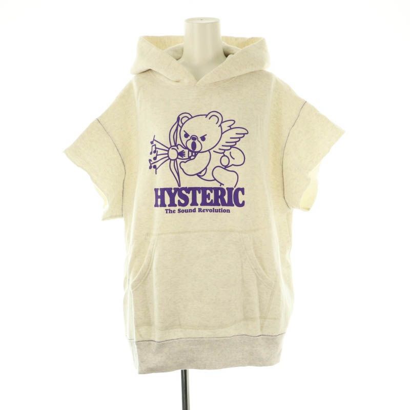 ヒステリックグラマー HYSTERIC GLAMOUR ANGEL BEAR フードプルオーバー パーカー F オートミール |DF OS SH