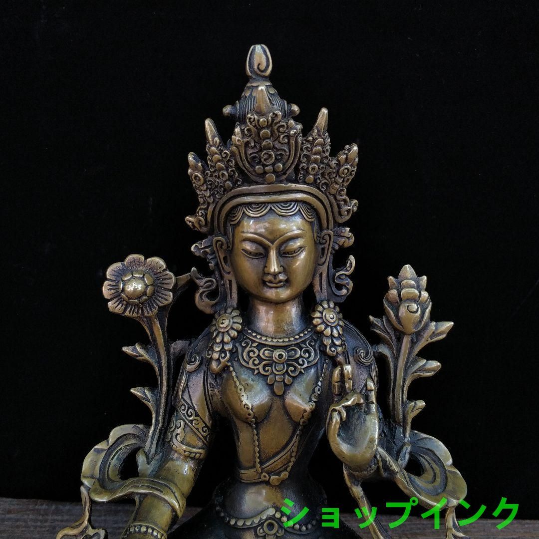 仏教美術 銅器 仏像 細密 彫刻 古美術 銅 仏教 仏教美術 中国 仏像 水月観音 小仏像 銅製 銅器 - メルカリ