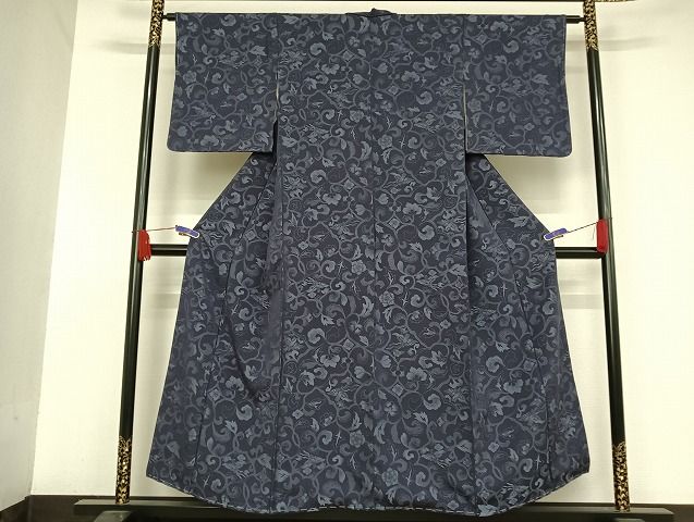 平和屋着物○上質なお召 花鳥唐草 正絹 逸品 未使用 AAAU4354np - メルカリ