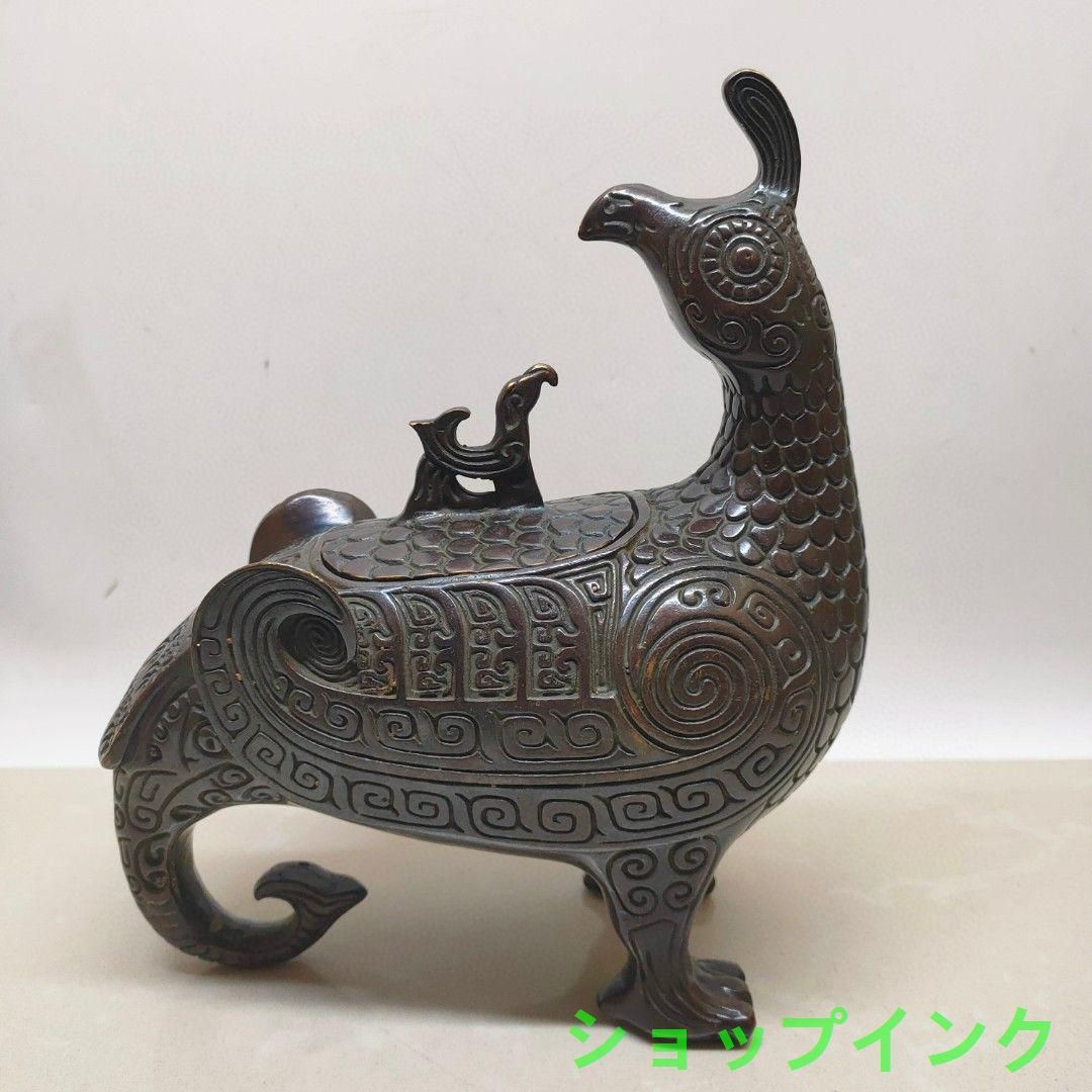 銅器 鳥尊 酒器 装飾品 現代工芸品美術品 置物 銅器 鳥尊 酒器 装飾品 現代工芸品美術品 置物 - メルカリ