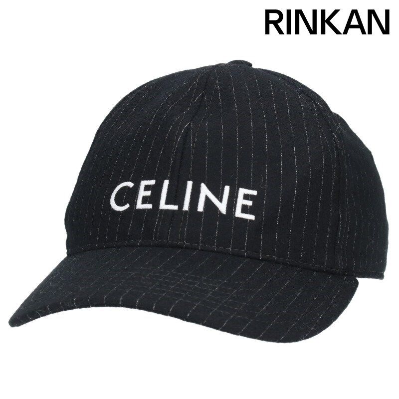 セリーヌ 24AW 2AUS9495R フランネルストライプベースボール帽子 メンズ M
