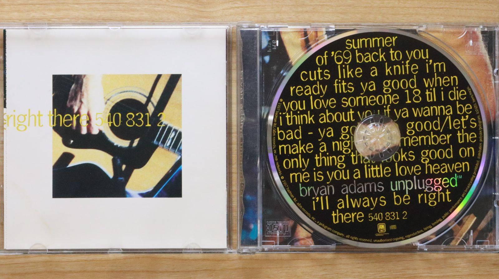 中古CD☆ブライアン・アダムス/bryan adams□ unplugged