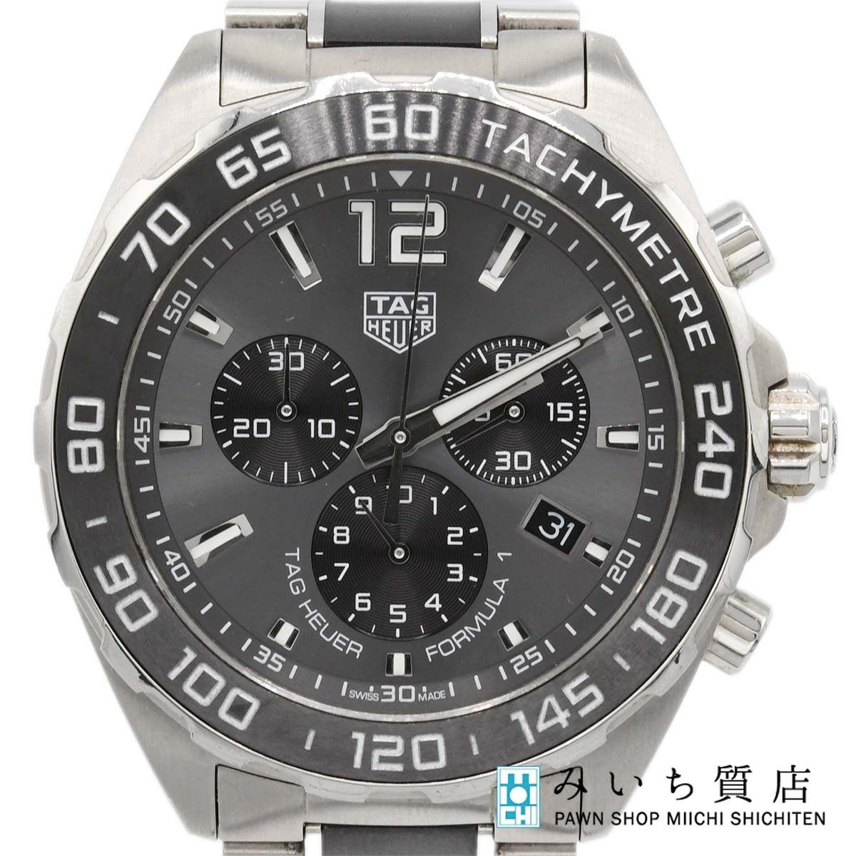 腕時計 稼働 TAG HEUER タグ ホイヤー CAZ1011 フォーミュラ1 クォーツ グレー色文字盤 25s338-1