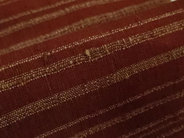 平和屋着物□極上 浦野理一 経節紬 九寸名古屋帯 横縞 逸品