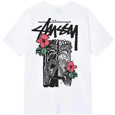 STUSSY Tシャツ 半袖 メンズSTUSSY TIKI TRIBE TEE Tシャツ T-SHIRTS Tシャツ 半袖  ホワイト