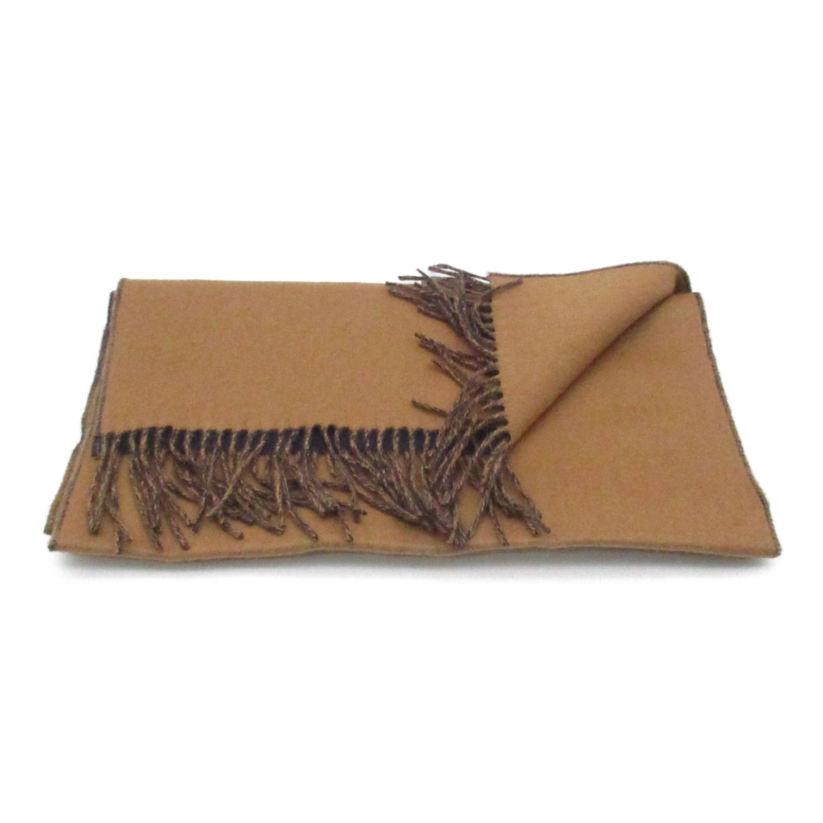 エルメス カシミヤマフラー 《レクトヴェルソ》キャメル/マリン