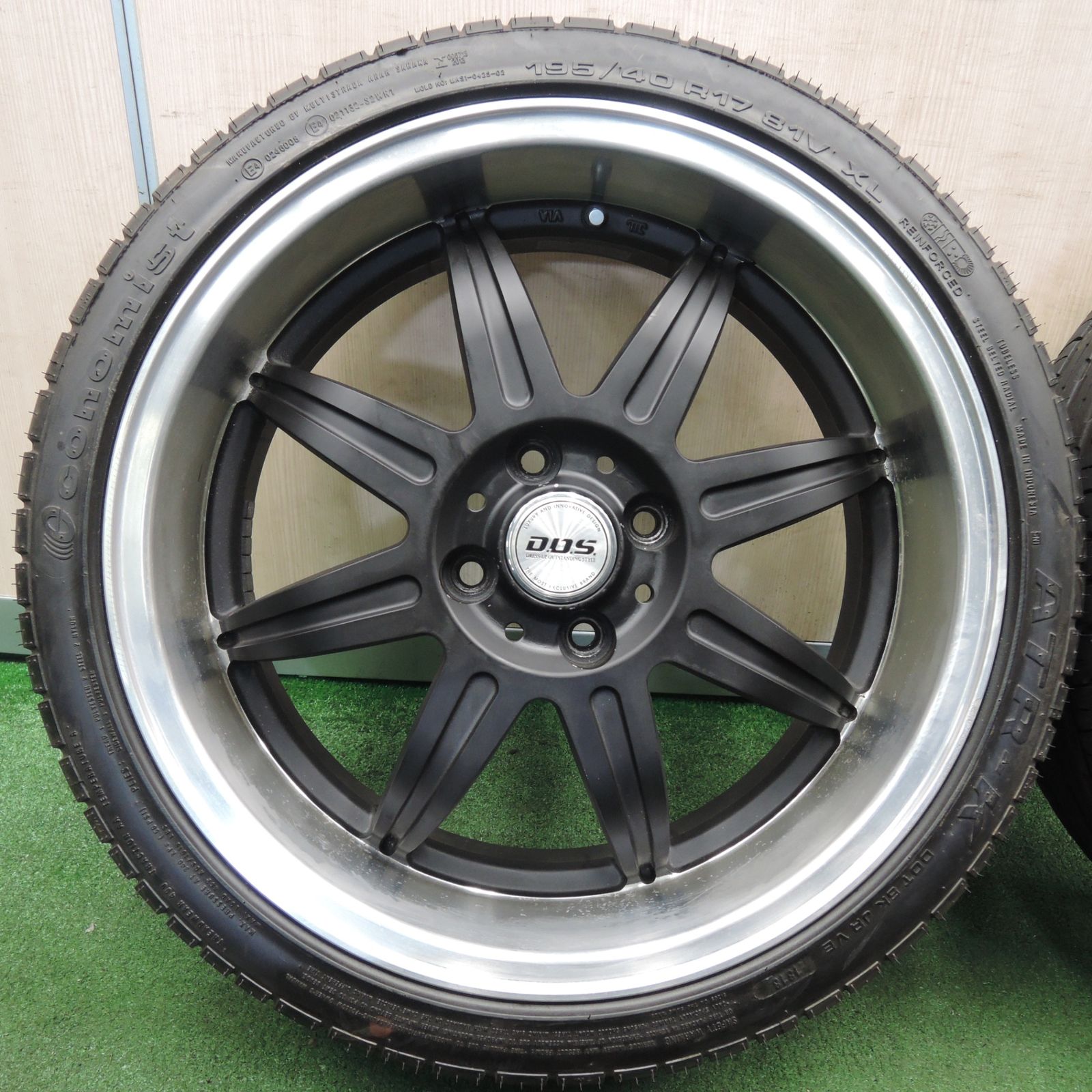 送料無料* バリ溝！キレイ！9.5分☆195/40R17 エコノミスト ATR